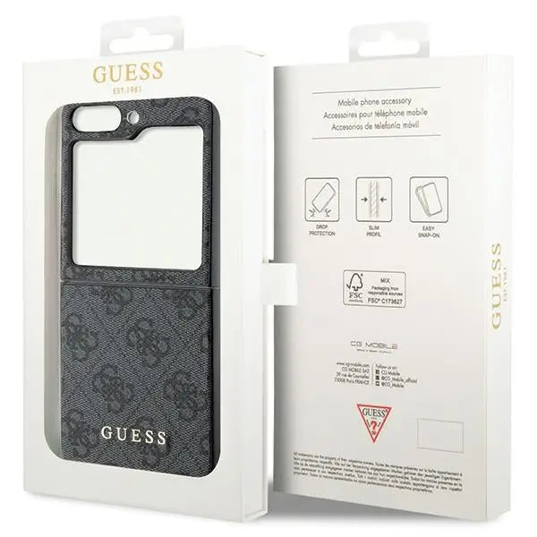 Guess 4G Charms Collection case for Samsung Galaxy Z Flip 5 - gray - Cell phone cases and covers<<<HurtelXML