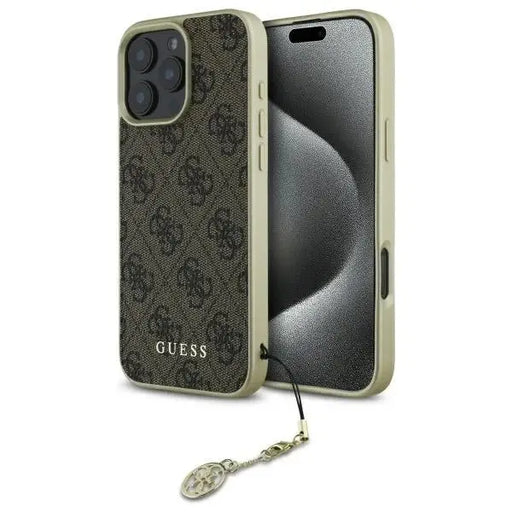 Guess 4G Charms Collection iPhone 16 Pro Max Case - Brown - Cell phone cases and covers<<<HurtelXML