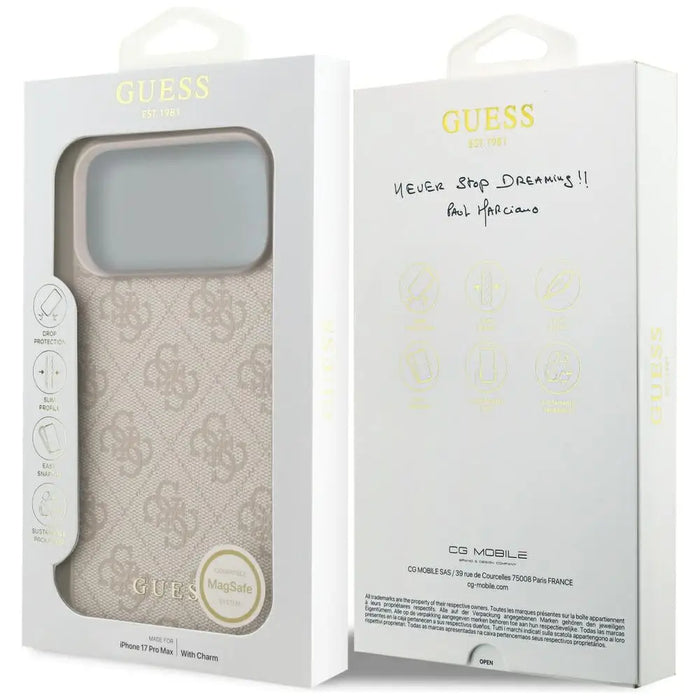 Guess 4G Charms Collection MagSafe Case for iPhone 17 Pro Max - Pink - Cell phone cases and covers<<<HurtelXML