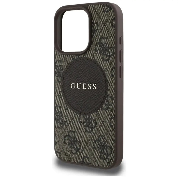 Guess 4G Circle Classic Logo MagSafe case for iPhone 16 Pro Max - brown - Cell phone cases and covers<<<HurtelXML