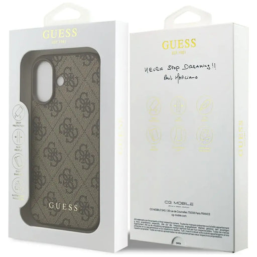 Guess 4G Classic Case for iPhone 17 - Brown - Cell phone cases and covers<<<HurtelXML