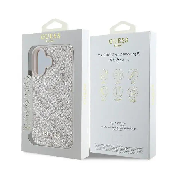 Guess 4G Classic iPhone 16 Plus Case - Pink - Cell phone cases and covers<<<HurtelXML