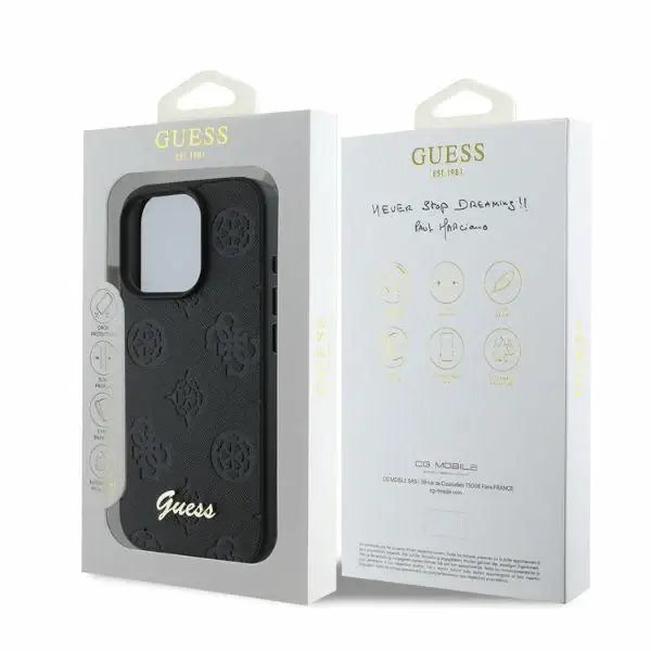 Guess 4G Classic iPhone 16 Pro Case - Black - Cell phone cases and covers<<<HurtelXML