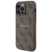 Guess 4G Collection Leather Metal Logo MagSafe Case for iPhone 13 Pro / iPhone 13 - Brown - Cell phone cases