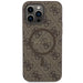 Guess 4G Collection Leather Metal Logo MagSafe Case for iPhone 13 Pro / iPhone 13 - Brown - Cell phone cases