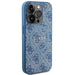 Guess 4G Collection Leather Metal Logo MagSafe Case for iPhone 14 Pro Max - Blue - Cell phone cases