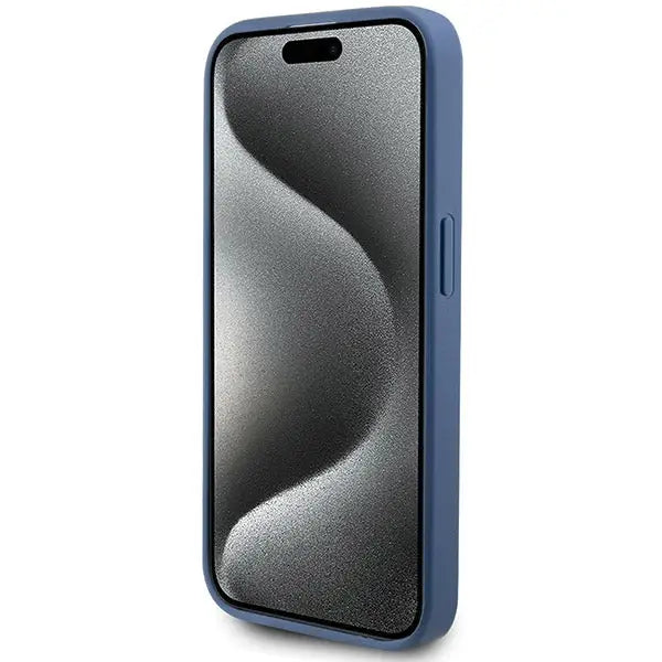 Guess 4G Collection Leather Metal Logo MagSafe Case for iPhone 14 Pro - Blue - Cell phone cases and covers<<<HurtelXML