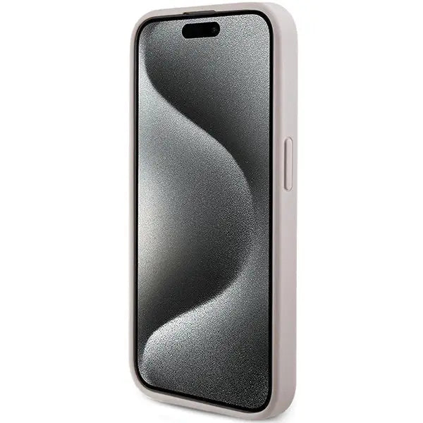 Guess 4G Collection Leather Metal Logo MagSafe Case for iPhone 15 Pro - Pink - Cell phone cases and covers<<<HurtelXML