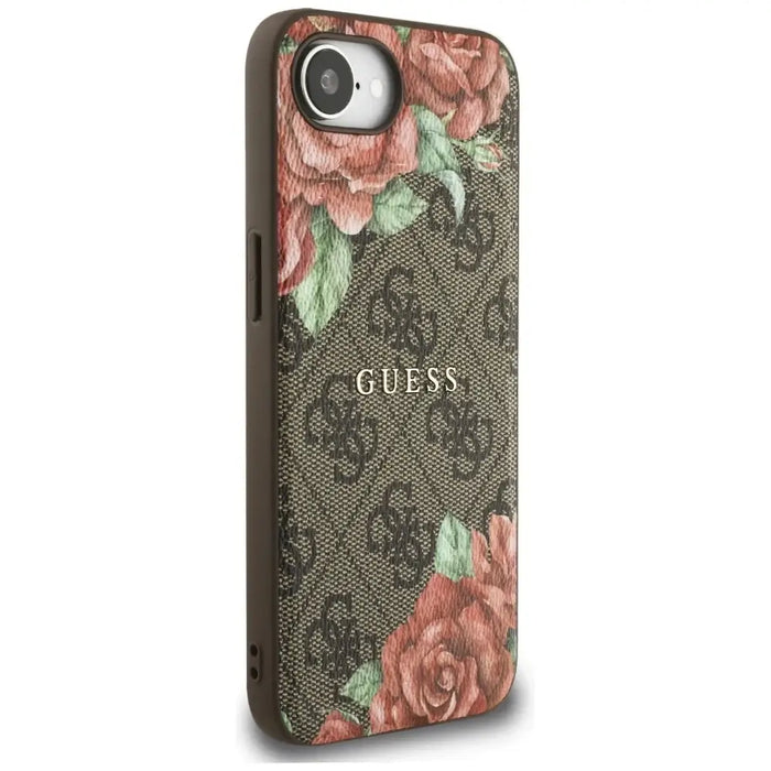 Guess 4G Flowers Print MagSafe case for iPhone 16e - brown - Cell phone cases and covers<<<HurtelXML