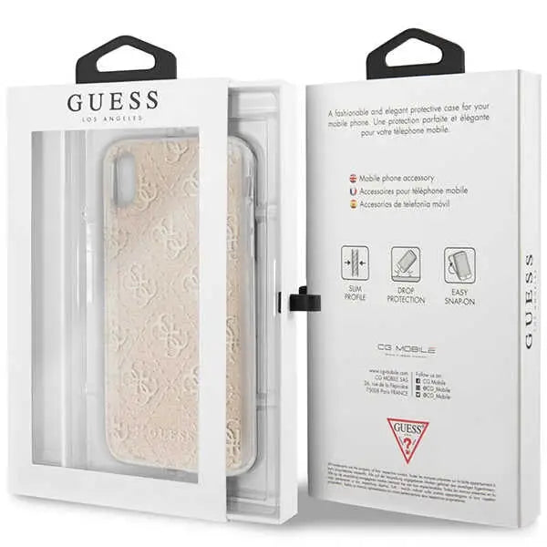 Guess 4G Glitter iPhone X/Xs Case - Gold - Cell phone cases and covers<<<HurtelXML