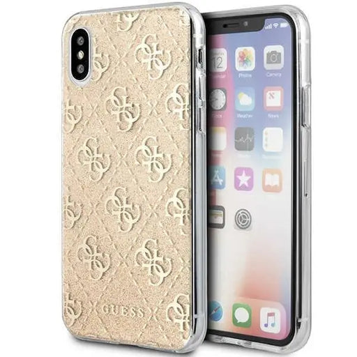 Guess 4G Glitter iPhone X/Xs Case - Gold - Cell phone cases and covers<<<HurtelXML