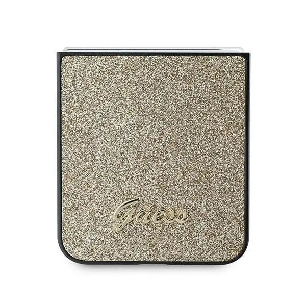 Guess 4G Glitter Script Case for Samsung Galaxy Z Flip 6 - Gold - Cell phone cases and covers<<<HurtelXML