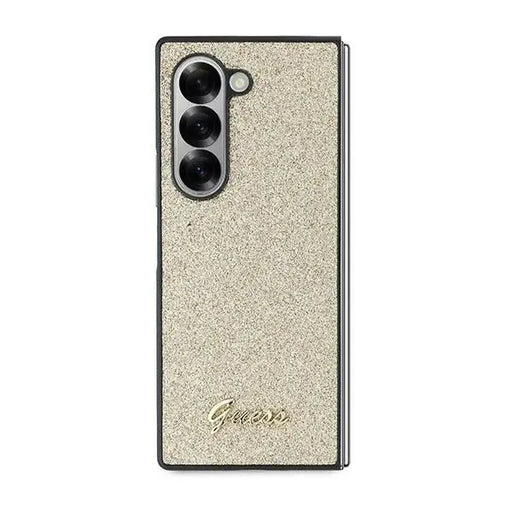 Guess 4G Glitter Script Case for Samsung Galaxy Z Fold 6 - Gold - Cell phone cases and covers<<<HurtelXML
