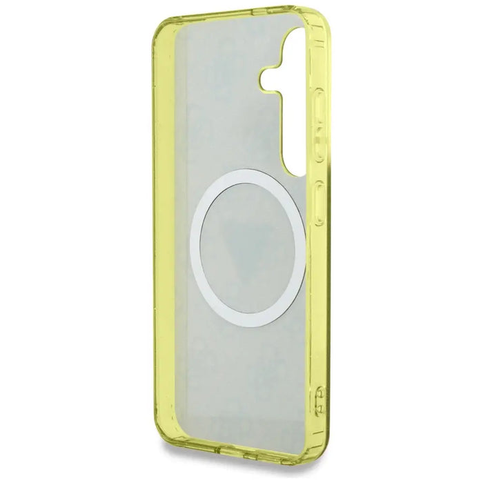 Guess 4G Glitter Triangle Buttons MagSafe Case for Samsung Galaxy S25 Brown - Cell phone cases and covers<<<HurtelXML