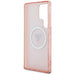 Guess 4G Glitter Triangle Buttons MagSafe Case for Samsung Galaxy S25 Ultra Pink - Cell phone cases