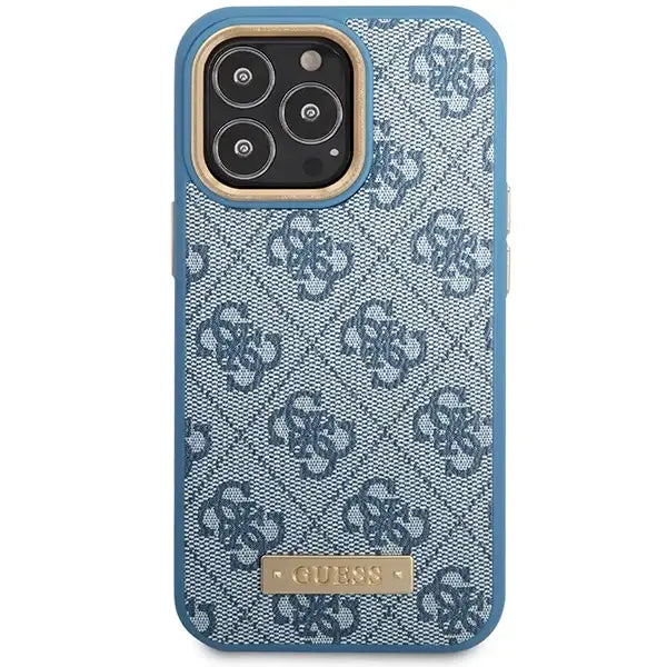 Guess 4G Logo Plate MagSafe case for iPhone 14 Pro Max - blue - Cell phone cases and covers<<<HurtelXML