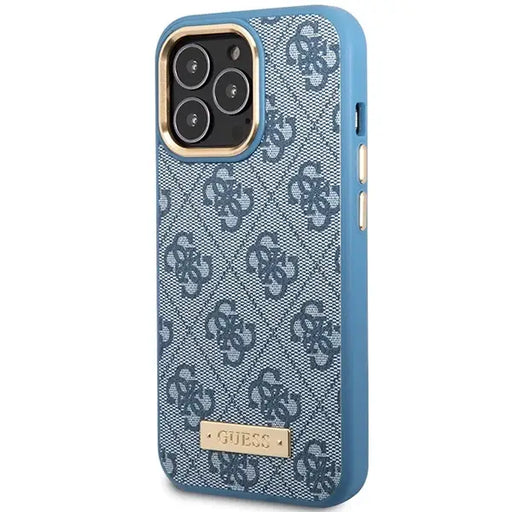 Guess 4G Logo Plate MagSafe case for iPhone 14 Pro Max - blue - Cell phone cases and covers<<<HurtelXML
