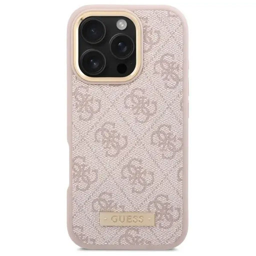 Guess 4G Logo Plate MagSafe Case for iPhone 16 Pro Max - Pink - Cell phone cases and covers<<<HurtelXML