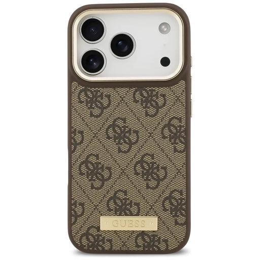 Guess 4G Logo Plate MagSafe case for iPhone 17 Pro - brown - Cell phone cases and covers<<<HurtelXML
