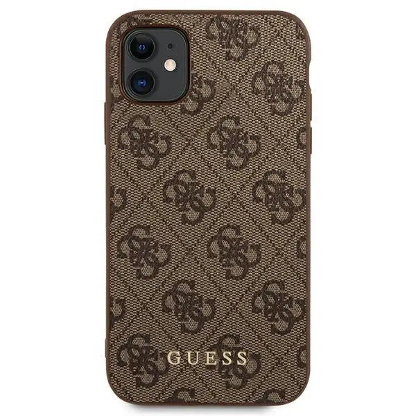 Guess 4G Metal Gold Logo Case for iPhone 11 / Xr 6.1’’ - Brown - Cell phone cases and covers<<<HurtelXML