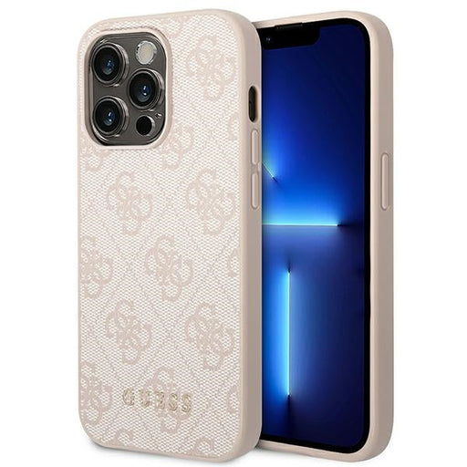 Guess 4G Metal Gold Logo Case for iPhone 14 Pro Max - Pink - Cell phone cases and covers<<<HurtelXML