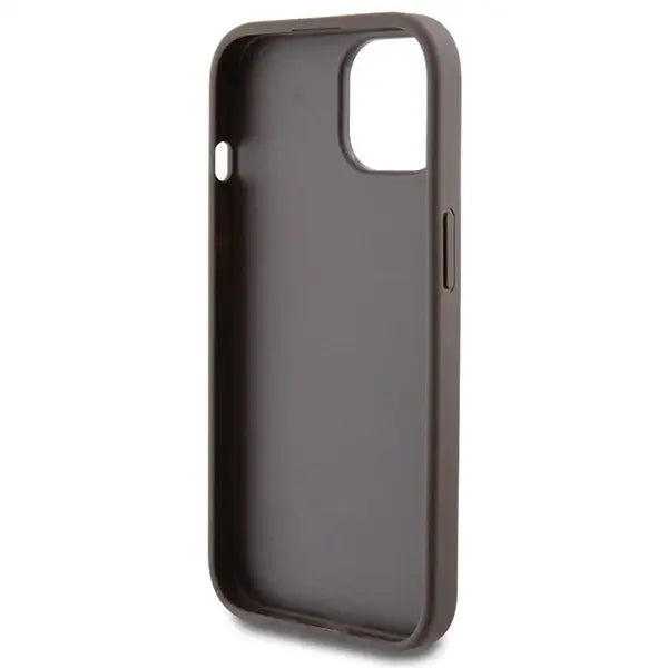 Guess 4G Metal Gold Logo case for iPhone 15 - brown - Cell phone cases and covers<<<HurtelXML
