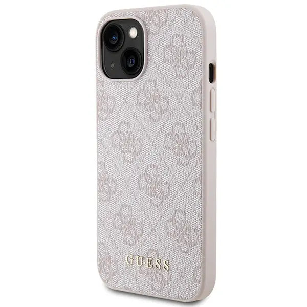 Guess 4G Metal Gold Logo case for iPhone 15 - pink - Cell phone cases and covers<<<HurtelXML
