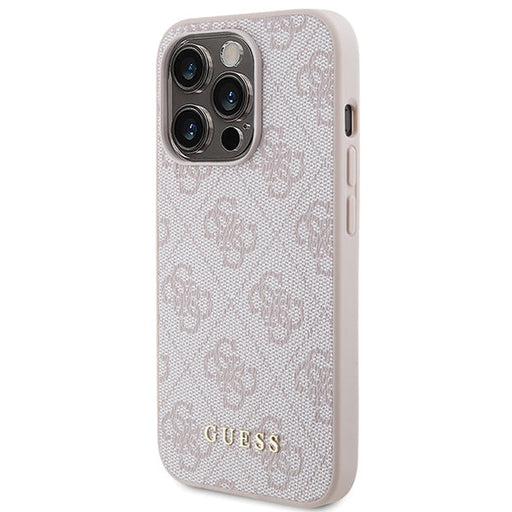 Guess 4G Metal Gold Logo case for iPhone 15 Pro - pink - Cell phone cases and covers<<<HurtelXML