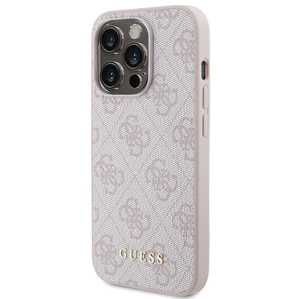 Guess 4G Metal Gold Logo case for iPhone 15 Pro - pink - Cell phone cases and covers<<<HurtelXML