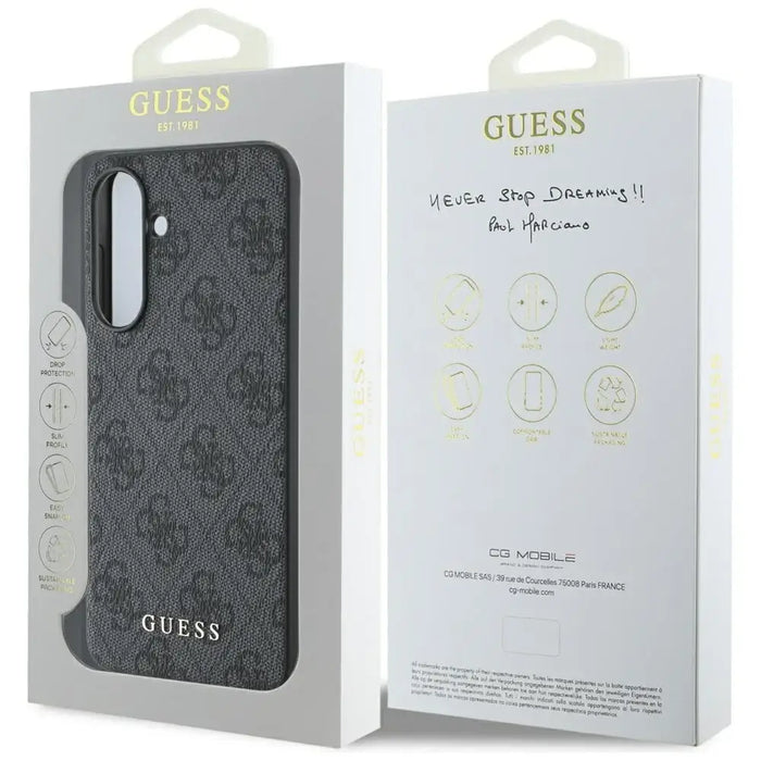 Guess 4G Metal Gold Logo Case for Samsung Galaxy A56 - Black - Cell phone cases and covers<<<HurtelXML