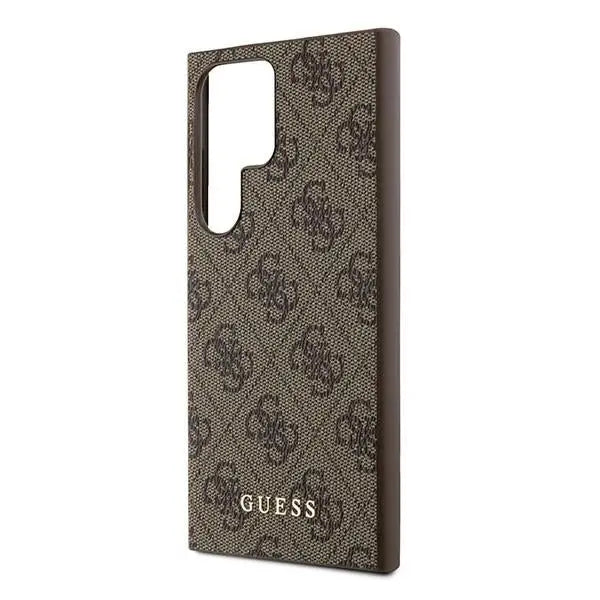 Guess 4G Metal Gold Logo case for Samsung Galaxy S24 Ultra - brown - Cell phone cases and covers<<<HurtelXML