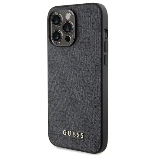 Guess 4G Metal Gold Logo iPhone 15 Pro Case - Gray - Cell phone cases and covers<<<HurtelXML