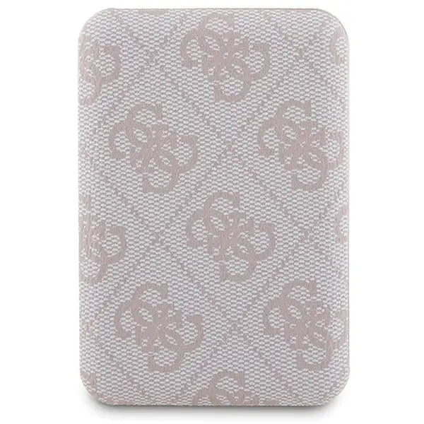 Guess 4G Metal Logo case set for iPhone 14 Pro + 5000mAh MagSafe power bank - pink - Cell phone cases