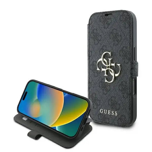 Guess 4G Metal Logo iPhone 16 Pro Case - Black - Cell phone cases and covers<<<HurtelXML