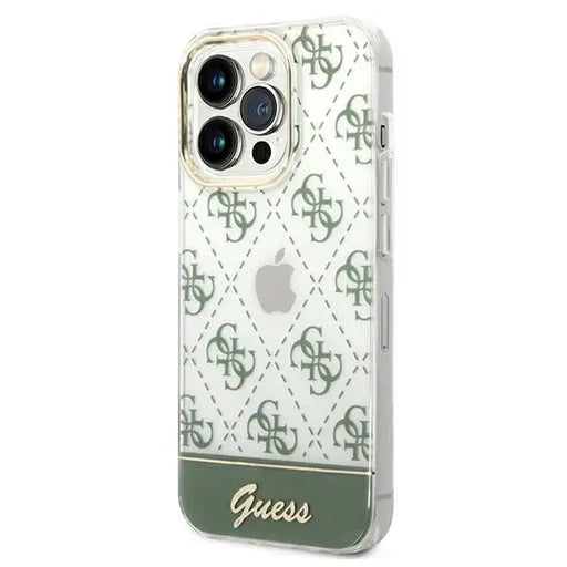 Guess 4G Pattern Script case for iPhone 14 Pro Max - khaki - Cell phone cases and covers<<<HurtelXML