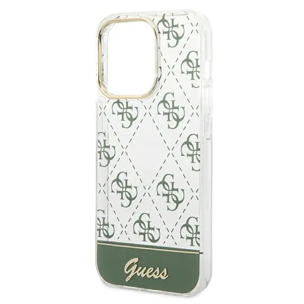 Guess 4G Pattern Script case for iPhone 14 Pro Max - khaki - Cell phone cases and covers<<<HurtelXML