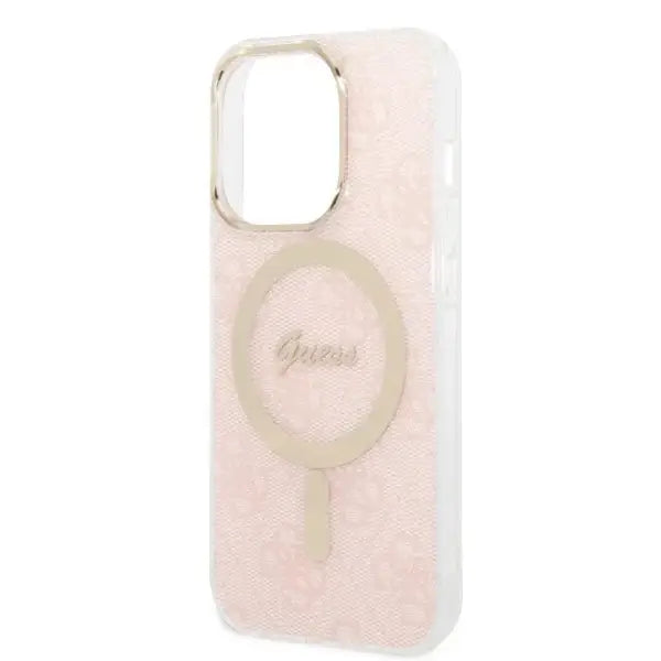 Guess 4G Print MagSafe Case + Charger Set for iPhone 14 Pro Max 6.7’’ - Pink - Cell phone USB charger<<<HurtelXML