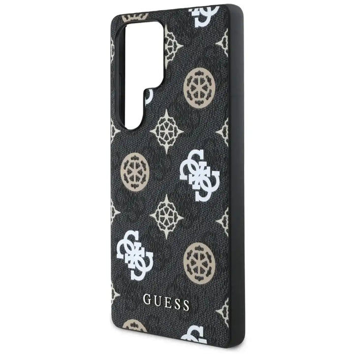 Guess 4G Printed Colored Peony Pattern MagSafe Case for Samsung Galaxy S25 Ultra Black - Cell phone cases