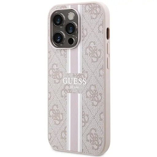 Guess 4G Printed Stripes MagSafe case for iPhone 15 Pro Max - pink - Cell phone cases and covers<<<HurtelXML
