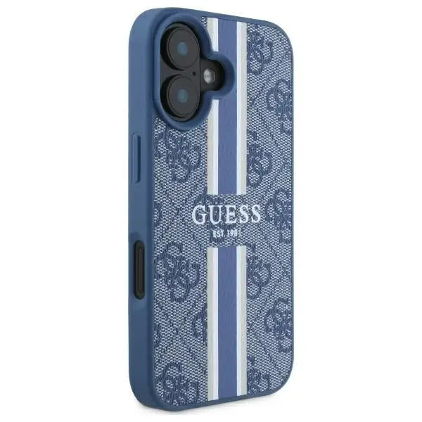 Guess 4G Printed Stripes MagSafe case for iPhone 16 - blue - Cell phone cases and covers<<<HurtelXML