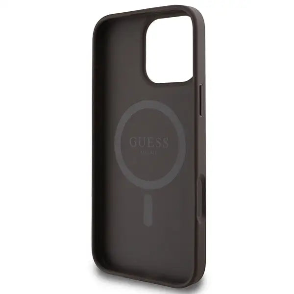 Guess 4G Printed Stripes MagSafe Case for iPhone 16 Pro Max - Brown - Cell phone cases and covers<<<HurtelXML