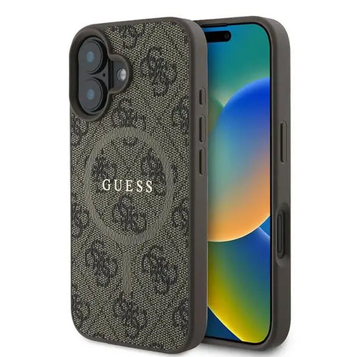Guess 4G Ring Classic Logo MagSafe iPhone 16 Plus Case - Brown - Cell phone cases and covers<<<HurtelXML
