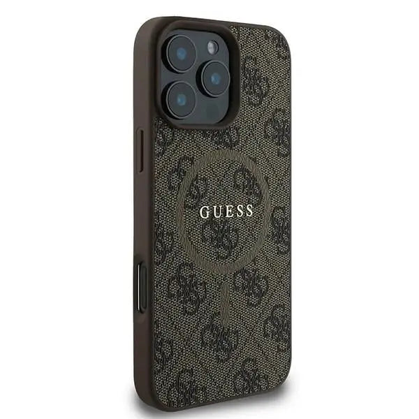 Guess 4G Ring Classic Logo MagSafe iPhone 16 Pro Case - Brown - Cell phone cases and covers<<<HurtelXML