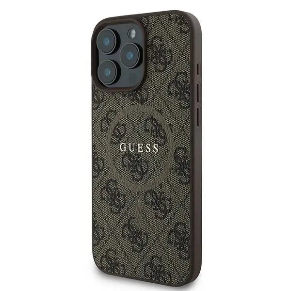 Guess 4G Ring Classic Logo MagSafe iPhone 16 Pro Case - Brown - Cell phone cases and covers<<<HurtelXML