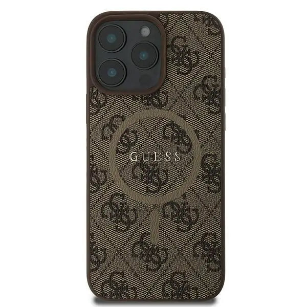 Guess 4G Ring Classic Logo MagSafe iPhone 16 Pro Case - Brown - Cell phone cases and covers<<<HurtelXML