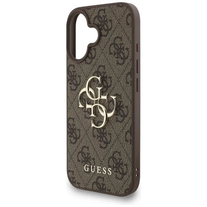 Guess 4G Strap 4G Classic Logo Case for iPhone 16 - Brown - Cell phone cases and covers<<<HurtelXML