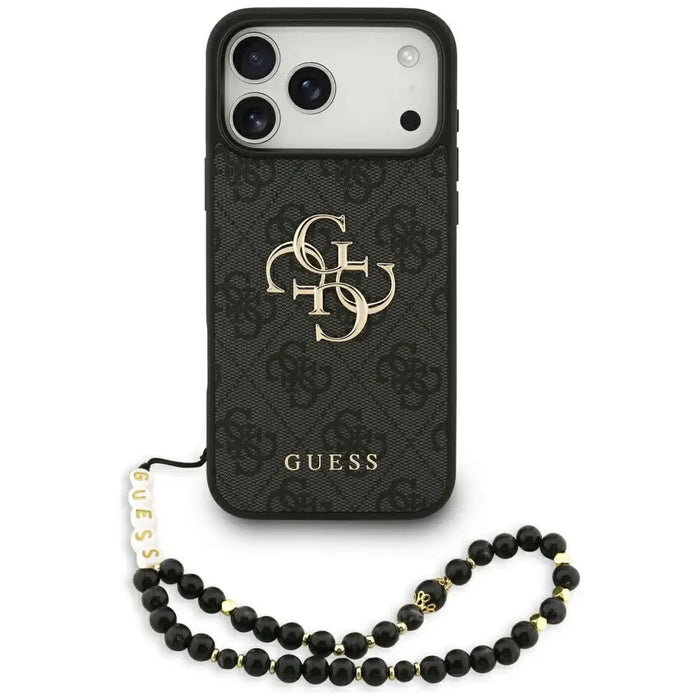 Guess 4G Strap 4G Classic Logo case for iPhone 17 Pro Max - black - Cell phone cases and covers<<<HurtelXML