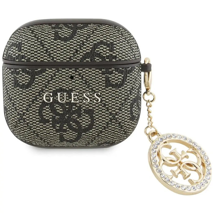 Guess 4G Strass Charm Case for AirPods 4 - Brown - Cell phone cases and covers<<<HurtelXML