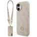 Guess 4G Strass Logo & Big Strap Metal Buttons MagSafe Case for iPhone 17 - Pink - Cell phone cases
