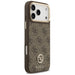 Guess 4G Strass Logo & Big Strap Metal Buttons MagSafe Case for iPhone 17 Pro Max - Brown - Cell phone cases